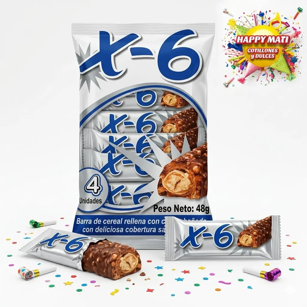 X-6 BARRA CHOCOLATE DE 24 UNIDADES