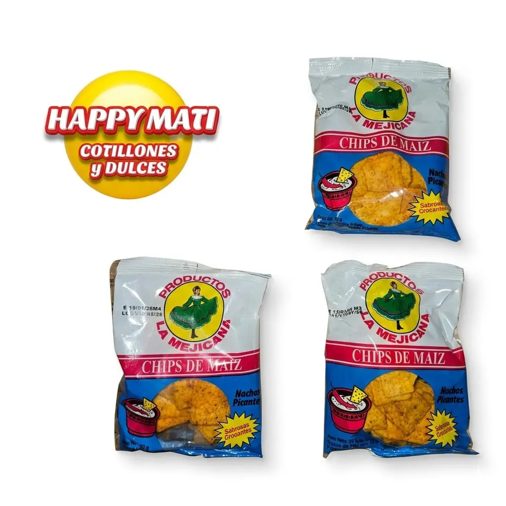 CHIP DE MAIZ PICANTE DE 12 UNIDADES