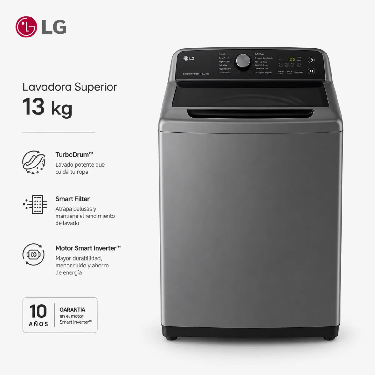 LAVADORA LG 13KG INVERTER