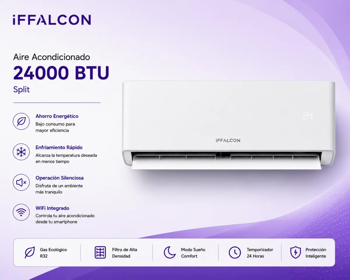 AIRE ACONDICIONADO IFFALCON 24000 BTU