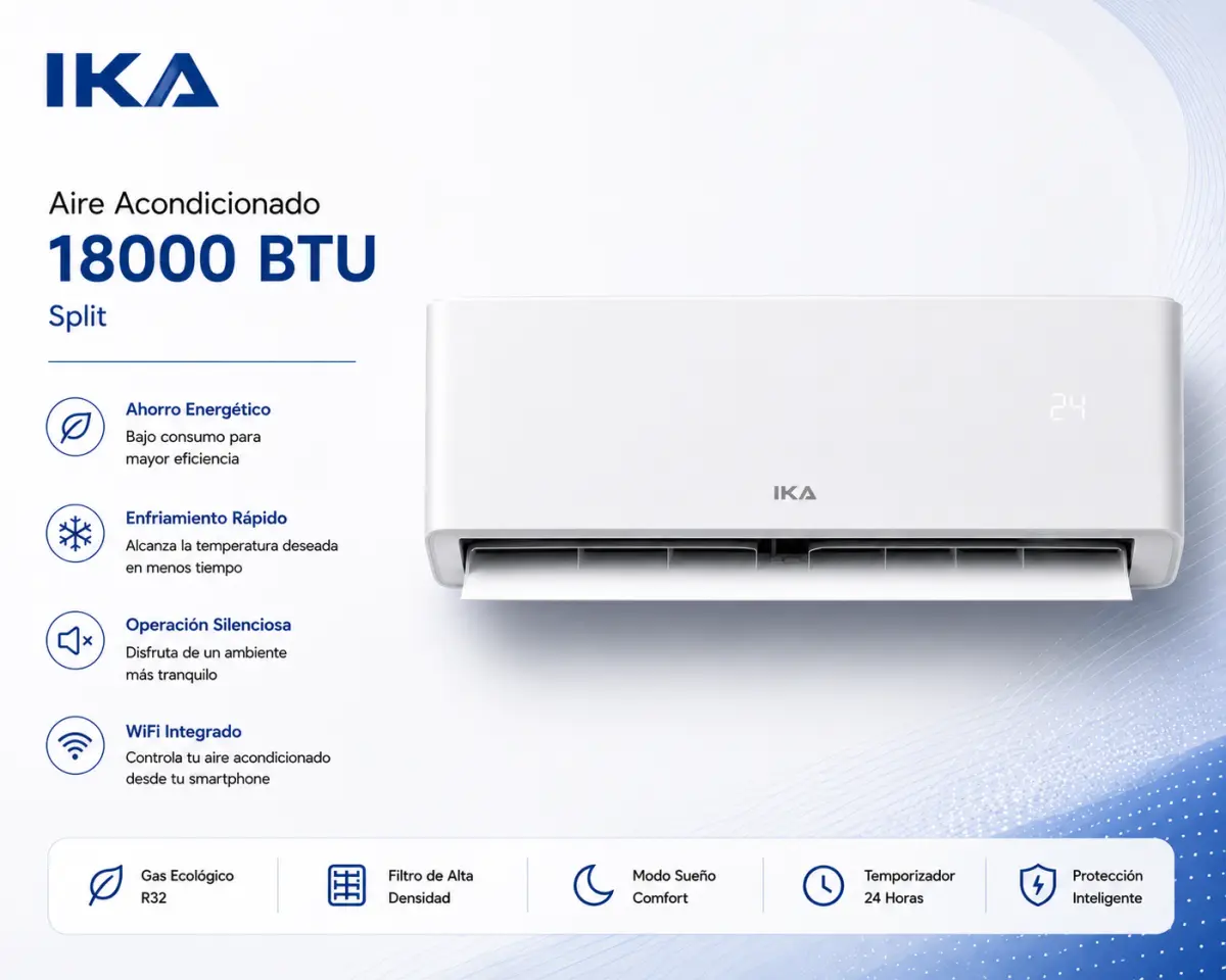 AIRE ACONDICIONADO IKA 18000 BTU